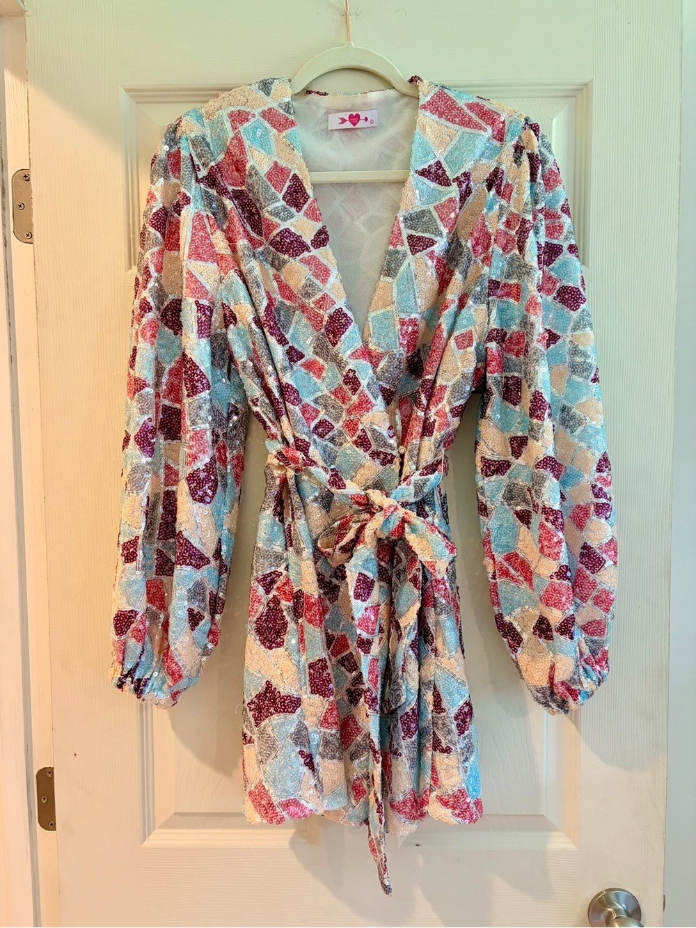 BuddyLove Adeline Sequin Wrap Dress Size L